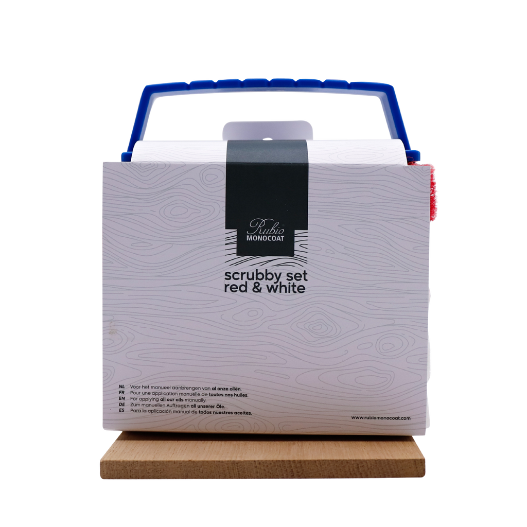 Set applicatore scrubby rosso/bianco